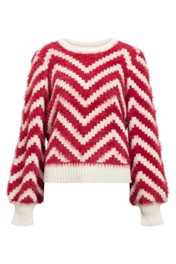 Object Jersey punto efecto pelo Rojo