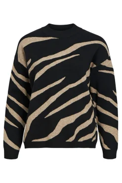 Object Jersey punto estampado Negro Sale