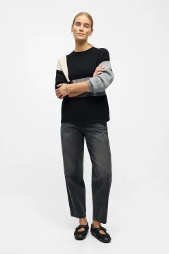 Object Jersey punto estampado Negro New