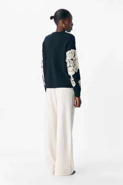 Object Jersey punto estampado Negro Discount