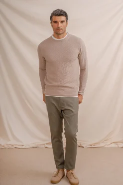 Celopman Jersey Punto Estructura beige Hot