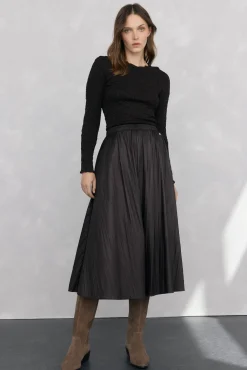 Pedro del Hierro Jersey punto estructura arrugada Marr&oacute;n Hot