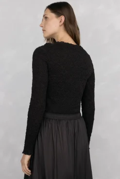 Pedro del Hierro Jersey punto estructura arrugada Marr&oacute;n Hot