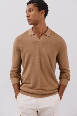 Cortefiel Jersey punto fino Beige New