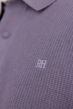 Pedro del Hierro Jersey punto fino cuello polo estructura Morado Hot