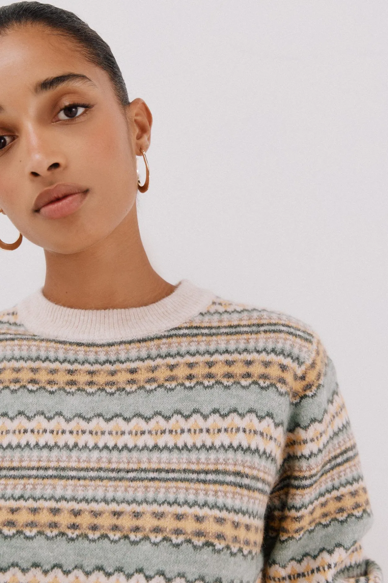 Cortefiel Jersey punto grecas Multicolor Discount