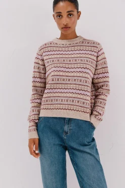 Cortefiel Jersey punto grecas Beige New