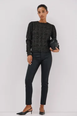 Cortefiel Jersey punto lentejuelas Negro Discount