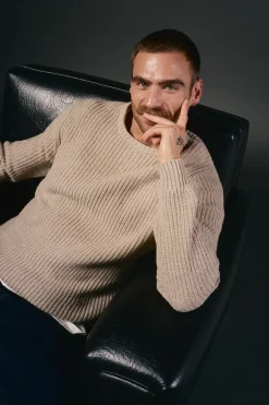 OOTO Jersey punto perlado lana Beige New