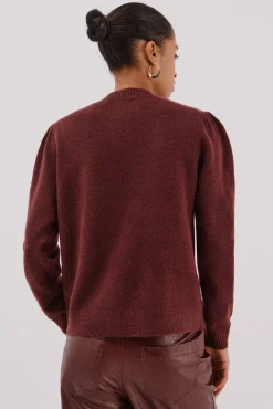 Cortefiel Jersey punto perlas Granate Best