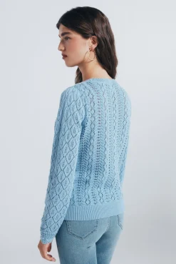 Springfield Jersey punto pointelle azul