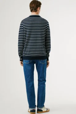 Pepe Jeans Jersey Punto Rayas Fit Regular azul Outlet