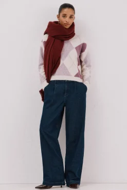 Cortefiel Jersey punto rombos Lila Outlet