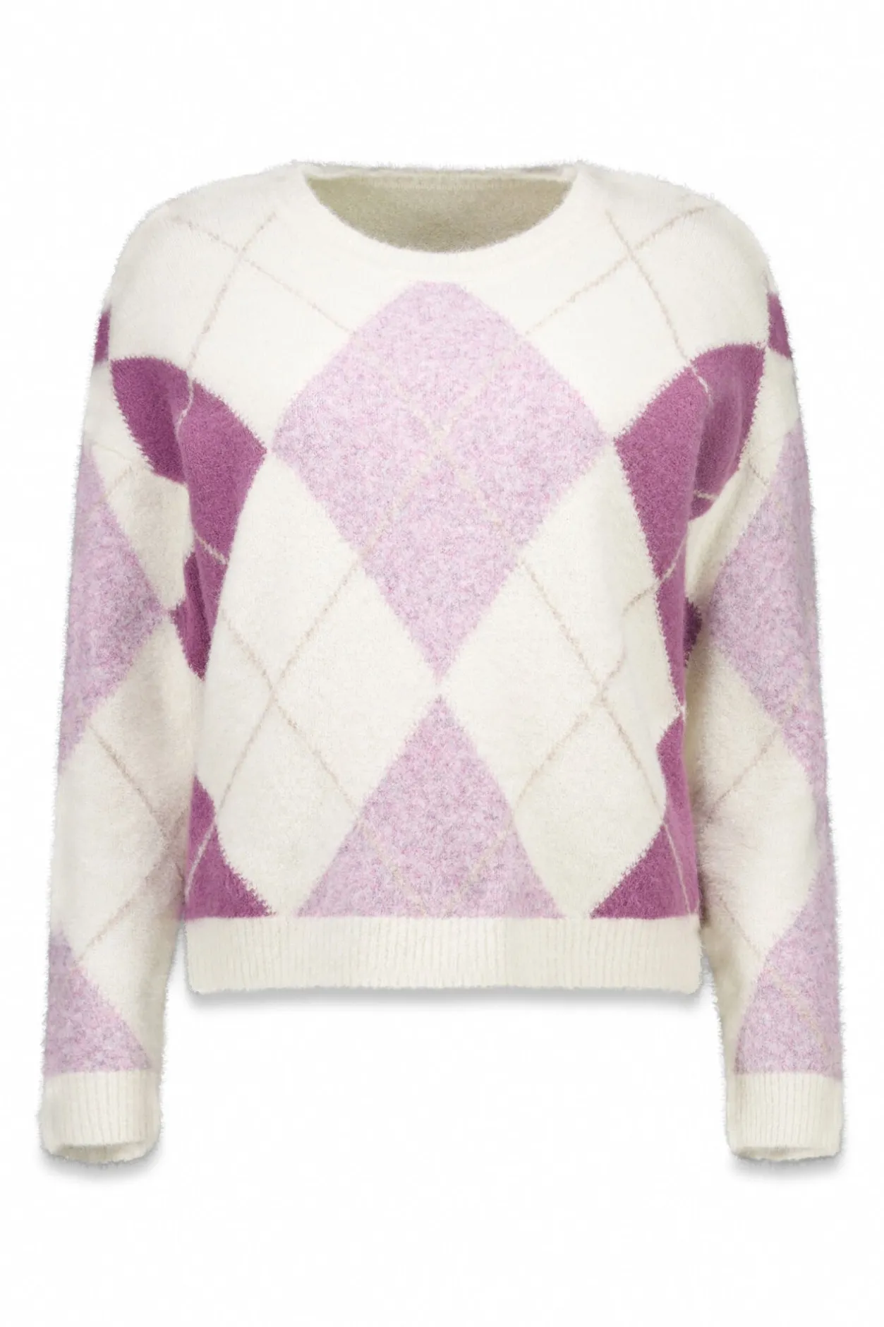 Cortefiel Jersey punto rombos Lila Outlet