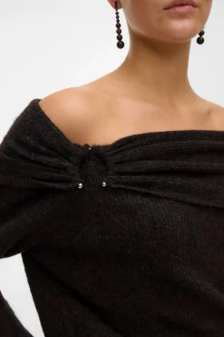 Vero Moda Jersey punto suave manga larga mujer Marr&oacute;n oscuro Outlet