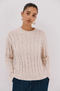 Cortefiel Jersey punto torzales Marfil Clearance