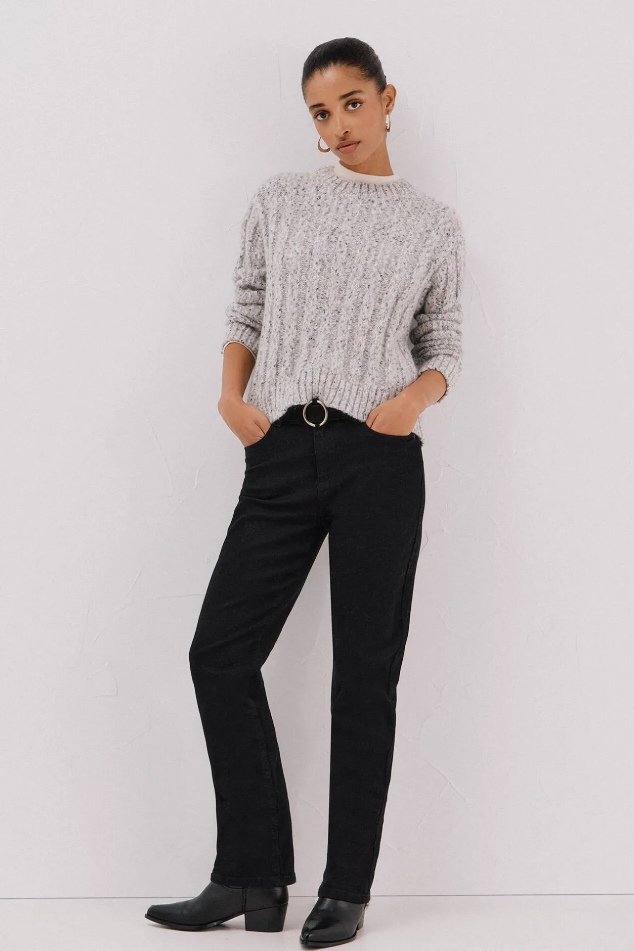 Cortefiel Jersey punto torzales Gris Sale