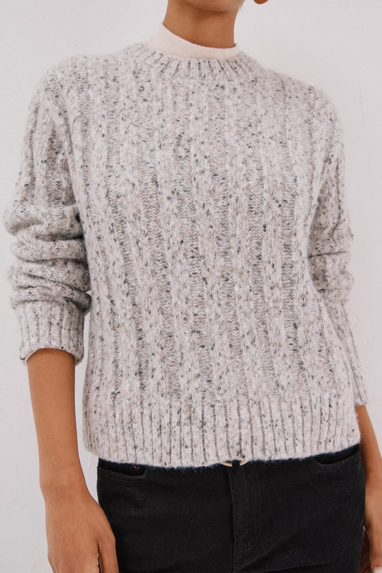 Cortefiel Jersey punto torzales Gris Sale