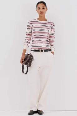 Cortefiel Jersey rayas Rosa Hot