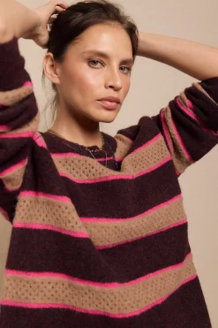 Slowlove Jersey rayas Vino New