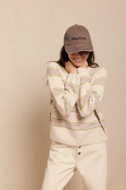 Slowlove Jersey rayas Beige Online