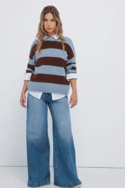 Springfield Jersey rayas anchas azul Hot