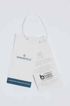 Springfield Jersey rayas combinado detalle bordado nude Best