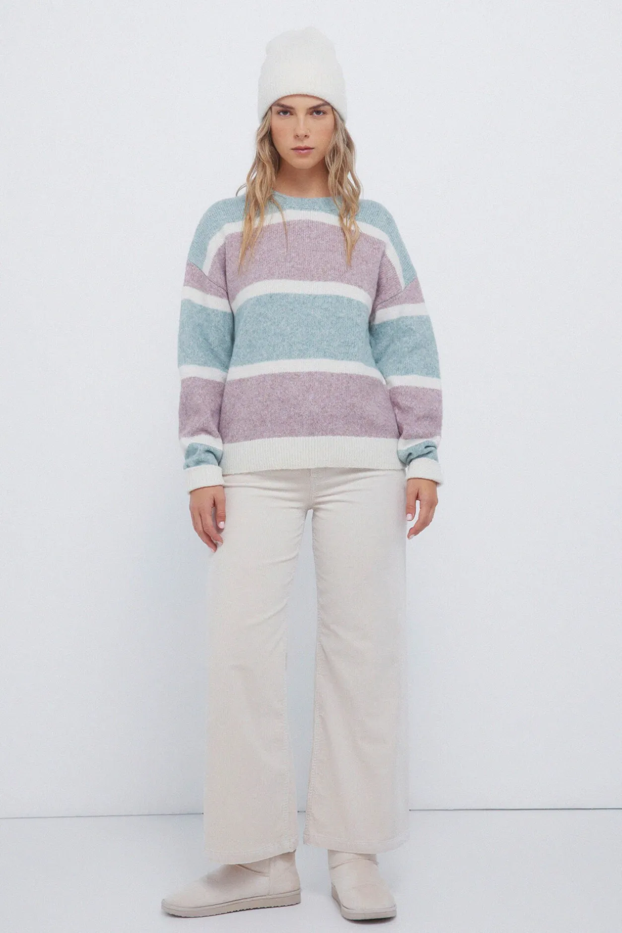 Springfield Jersey rayas lila y verde New