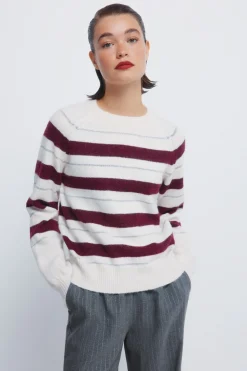 Springfield Jersey rayas lurex burdeos Outlet