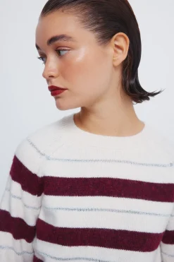 Springfield Jersey rayas lurex burdeos Outlet