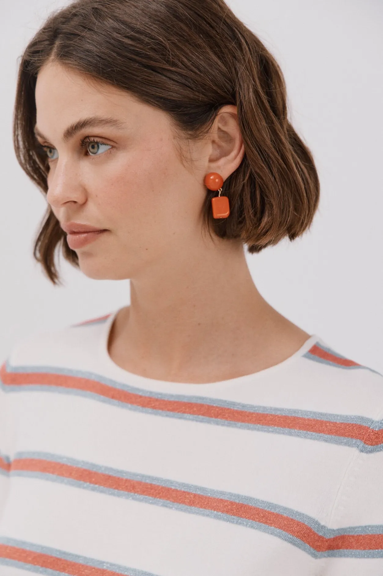 Cortefiel Jersey rayas multicolor Coral Clearance