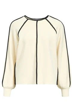 Object Jersey ribete contraste Beige Online