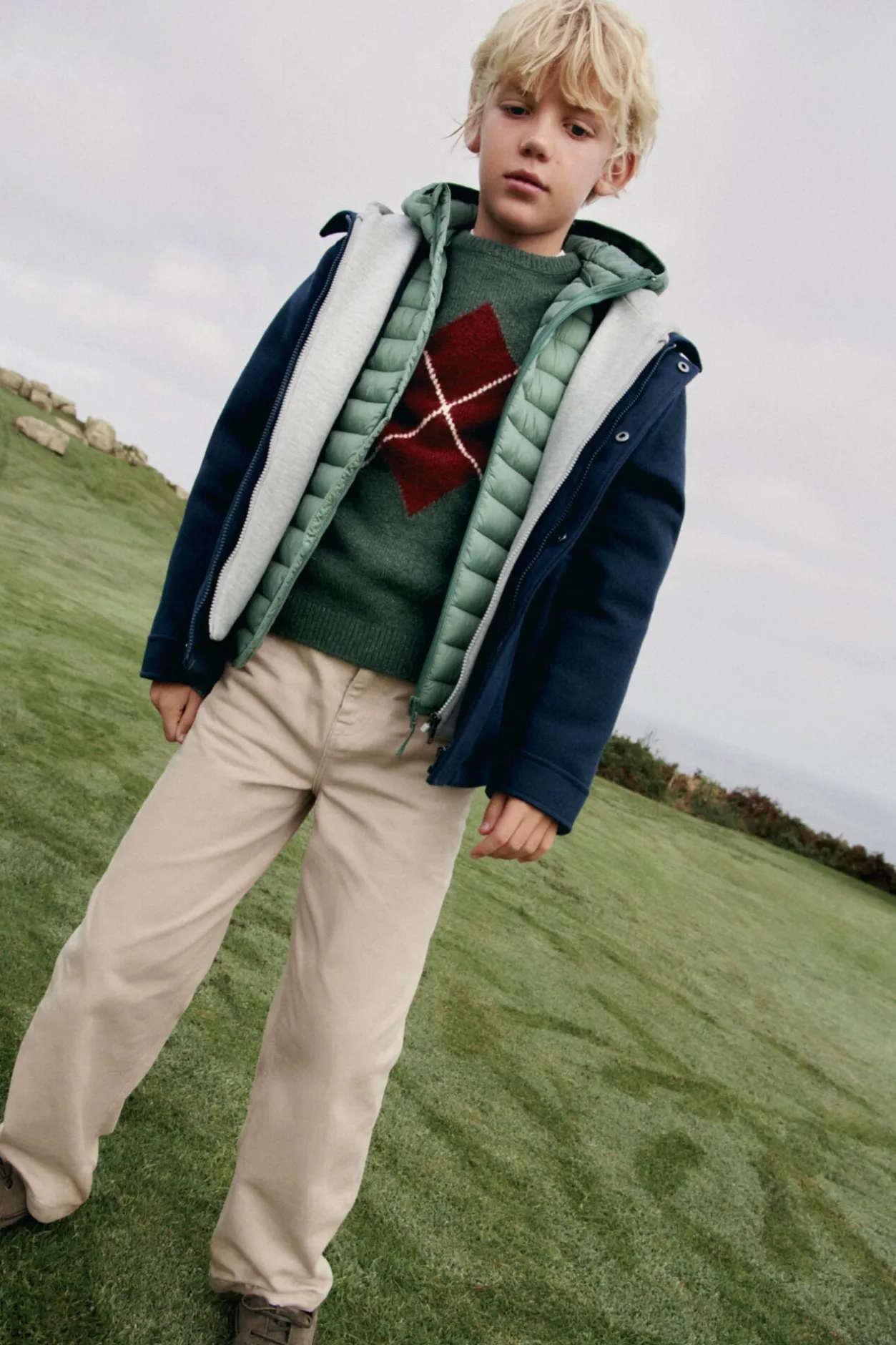 Springfield Kids Jersey rombos caqui niño verde Discount