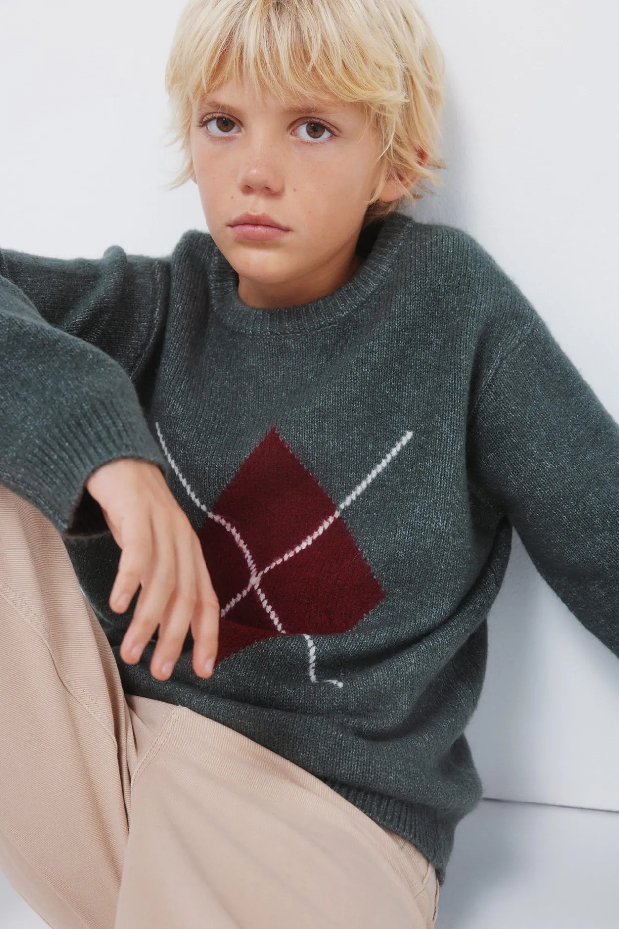 Springfield Kids Jersey rombos caqui niño verde Discount