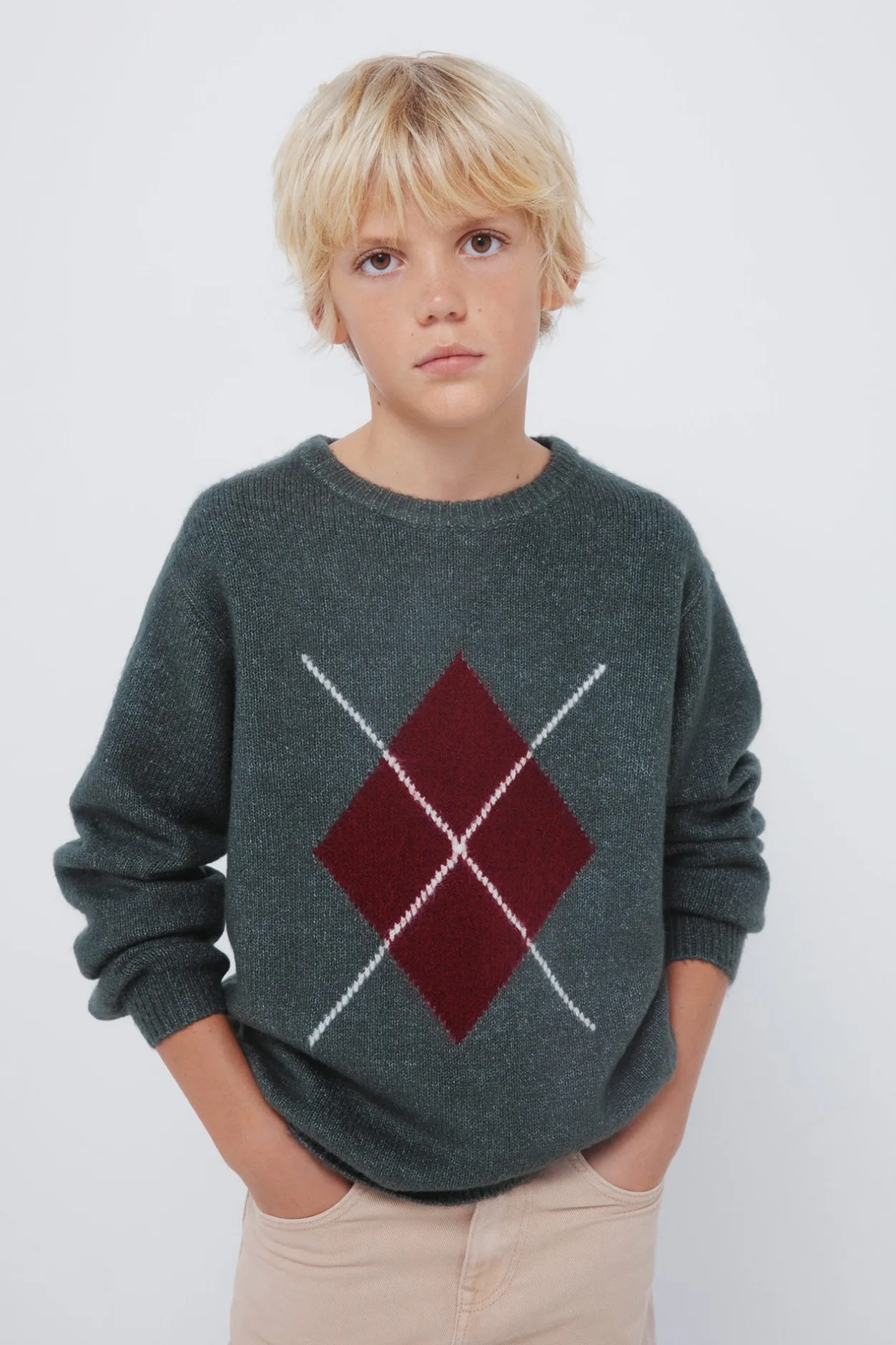 Springfield Kids Jersey rombos caqui niño verde Discount