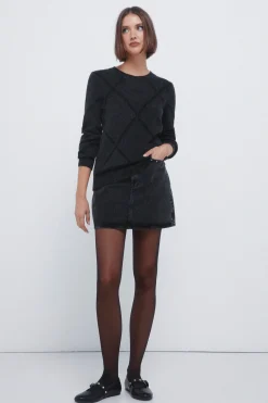 Springfield Jersey rombos lentejuelas gris Online