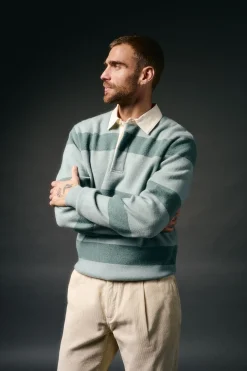 OOTO Jersey rugby cuello polo Turquesa Sale