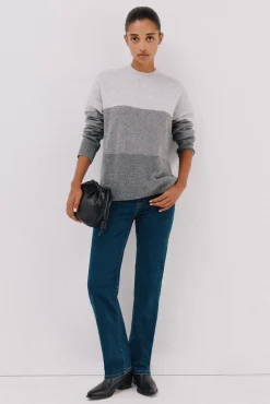 Cortefiel Jersey suave franjas Gris Online