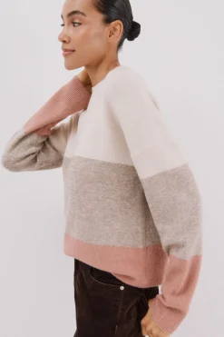 Cortefiel Jersey suave franjas Marfil Hot