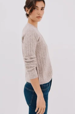 Cortefiel Jersey suave ochos Beige Clearance