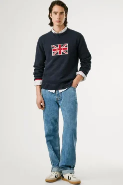 Pepe Jeans Jersey Union Jack Fit Regular azul Best