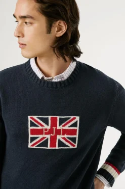 Pepe Jeans Jersey Union Jack Fit Regular azul Best