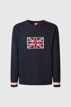 Pepe Jeans Jersey Union Jack Fit Regular azul Best