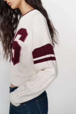 High Spirits Jersey Varsity blanco Hot