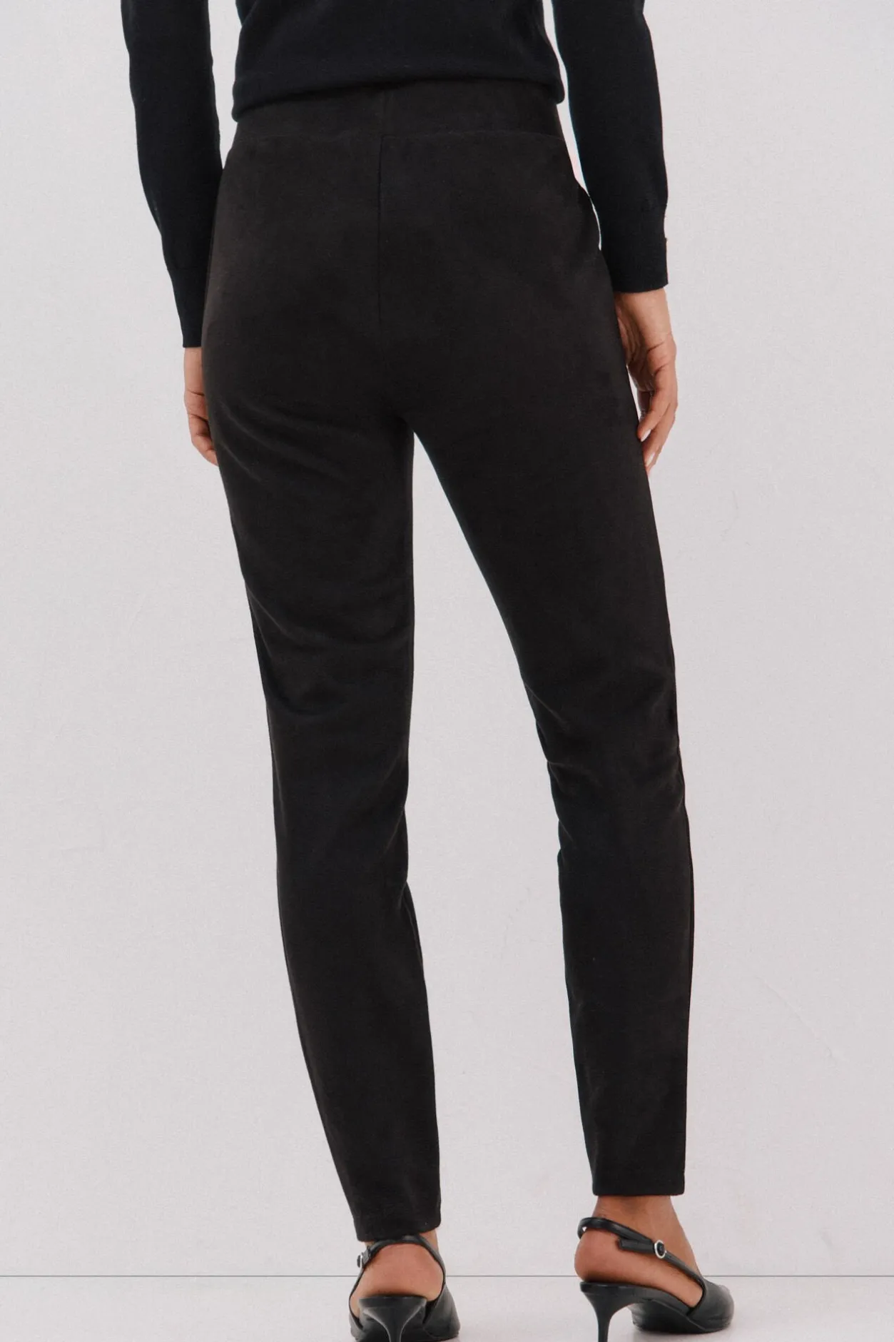Cortefiel Legging de mujer de efecto ante Negro Outlet