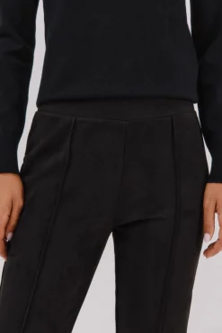 Cortefiel Legging de mujer de efecto ante Negro Outlet