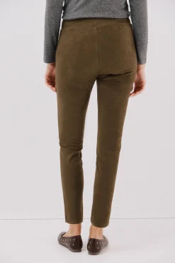 Cortefiel Legging de mujer de efecto ante Kaki New