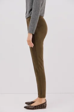 Cortefiel Legging de mujer de efecto ante Kaki New