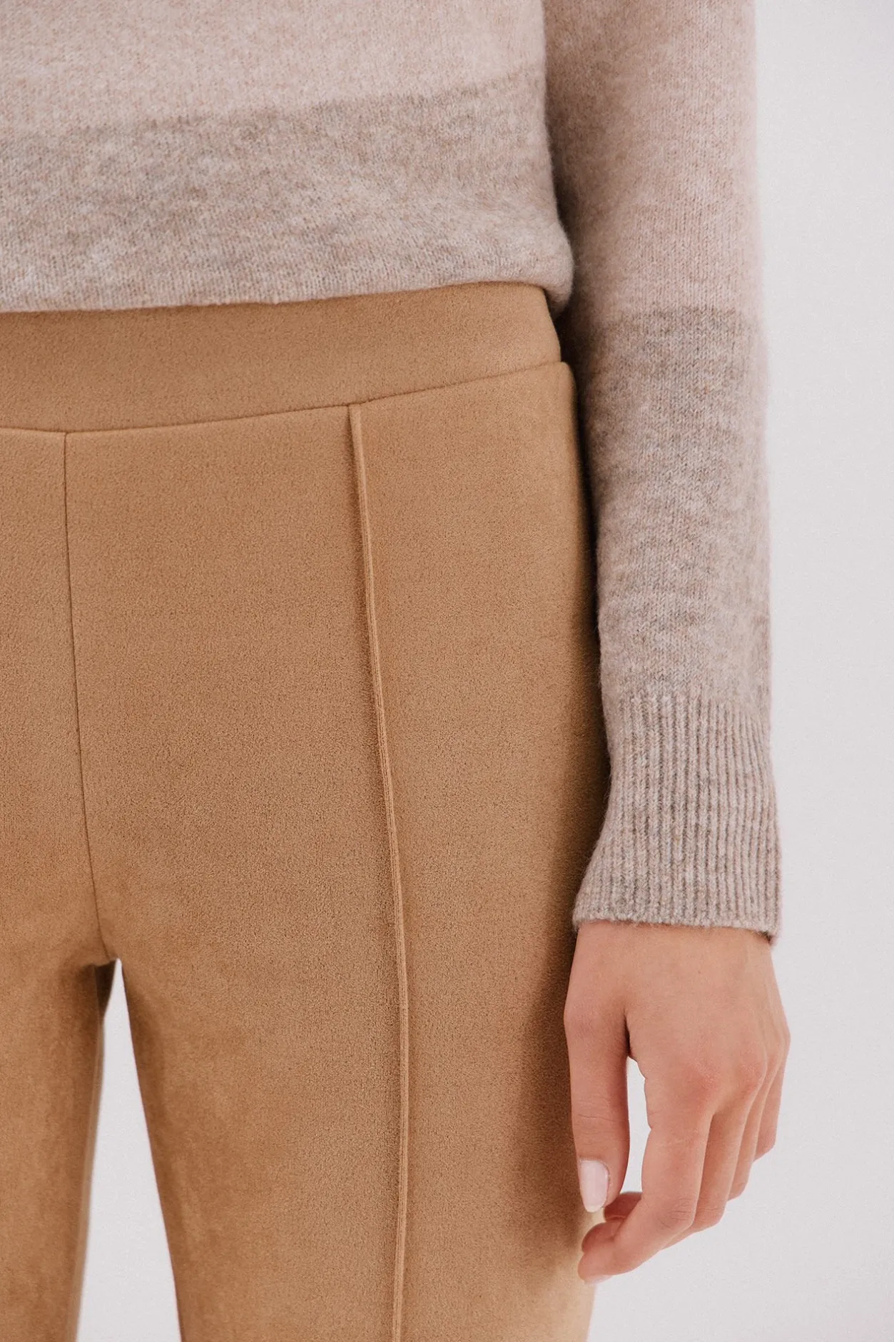 Cortefiel Legging de mujer de efecto ante Beige Discount