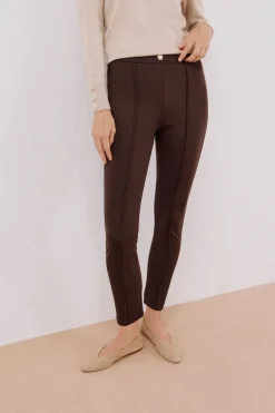 Cortefiel Legging de mujer de punto Marrón New
